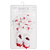 Wholesale - GLITTER HOLIDAY CHRISTMAS HAT & RATTLE SOCKS C/P 48, UPC: 887947108989